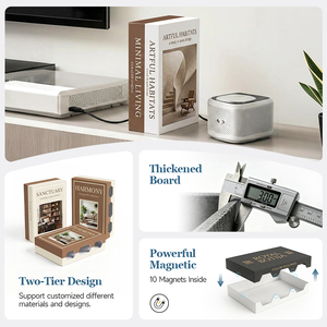 Boîte de rangement personnalisée en forme de livre pour routeur Wi-Fi, idées de rangement pour dissimuler les multiprises, solution de gestion des câbles de bureau - Product Image 3