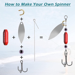 <span class=keywords><strong>JSM</strong></span> 30 unids/caja de latón pesca Spinner señuelo cuerpos DIY pesca plomo pesos para Spinner cebo Carolina Rigs impuestos aparejos Kit de fabricación - Product Image 3