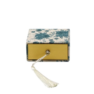 Biodegradable Customizable Luxury New Design Velvet Cuboid Drawer <b>Box</b> for Anniversary Gift Jewelry Gold Cardstock Paper <b>Box</b> - Product Image 2