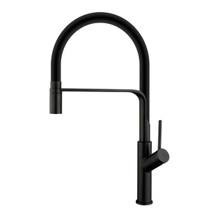 Different Colors Silicone Tube Deck Mounted Pull <b>Down</b> Kitchen Mixer Black Brass Single Handle Pull Out Kitchen AT9238BB Kitchen - Product Image 4