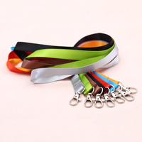 Lanière personnalisée en polyester par sublimation avec mousqueton pour badge d'identification, exposition, cadeau promotionnel, vente en gros