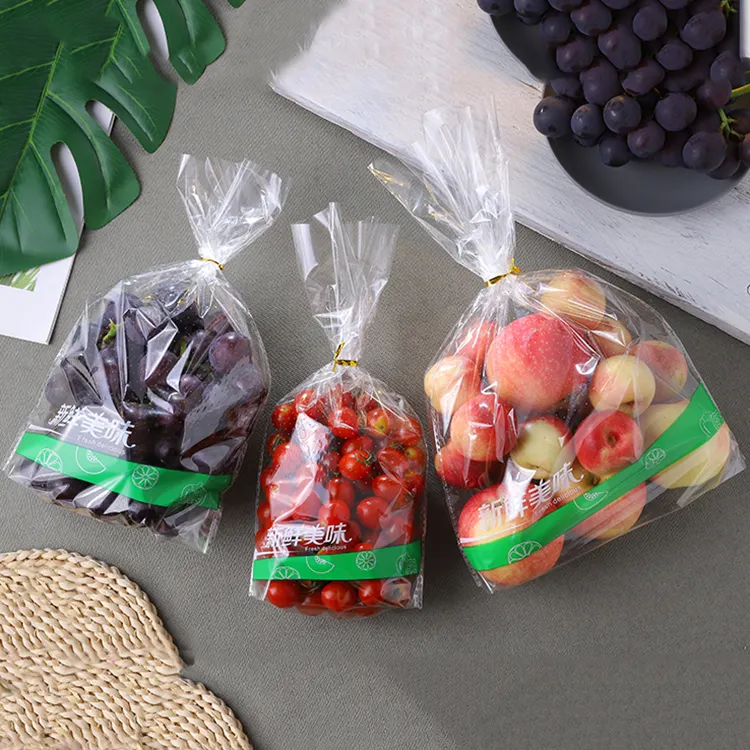 Sac de myrtille imprimé personnalisé, sac de fruits et légumes avec sac d'emballage de légumes frais micro perforé