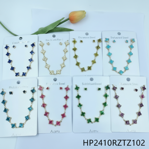 Il Set completo di gioielli di Design alla moda include collane di perline alla moda abbinate e Set di accessori di altri pezzi - Product Image 1