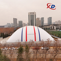 Structures gonflables de dôme d'air de matériel de membrane de PVDF/PVC avec des bulles d'air pour l'environnement de couverture d'eaux usées d'assainissement de sol de sports