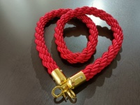 Accessoires de barrière de file d'attente en corde torsadée, corde de barrière de file d'attente rouge de 1,5 m