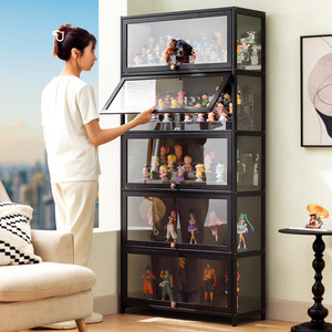 Caja de Almacenamiento para Figuras, Vitrina de Exhibición con Capacidad para 60 Piezas, Estante para Juguetes y Modelos - Product Image 1