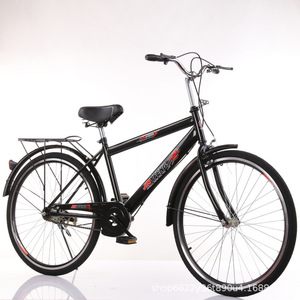 Vélo de ville 26 pouces noir avec panier pour les trajets urbains - Product Image 2