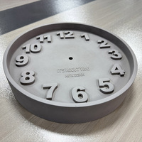 Jam dinding beton kustom Modern mewah, jam Digital dinding Nordik semen
