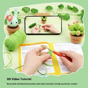 Vente chaude DIY Crochet Kit <span class=keywords><strong>pour</strong></span> Unisexe Mignon Animal Série Ornement PP Coton Matériel Cadeau <span class=keywords><strong>pour</strong></span> Débutants - Product Image 3