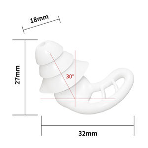 سدادات أذن سيليكون عازلة للصوت قابلة لإعادة الاستخدام وصديقة للبيئة للبالغين والأطفال-دراسة النوم وركوب الدراجة النارية - Product Image 5
