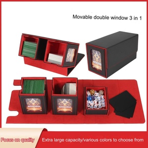 Caja de Cubierta de Cartas de Cuero Personalizada TCG para Cartas de Juego Yugioh, Juego de Mesa, Estuche de Almacenamiento de Cartas Coleccionables - Product Image 2