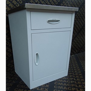 Mesa auxiliar de acero inoxidable, mesita de noche de ABS, cama de hospital, clínica ambulatoria, residencia de ancianos, mesita de noche reforzada - Product Image 3