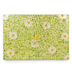 Set de table et plateau rectangulaire en nacre écologique de 6 mm d'épaisseur, décoration de table en provenance du Vietnam - Product Image 1