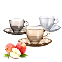 Gobelet en verre classique coloré, ensemble de 3 pièces, modèles spéciaux, vente en gros, blanc haute, gobelet en verre, couleur unie, café, thé, tasses à boire