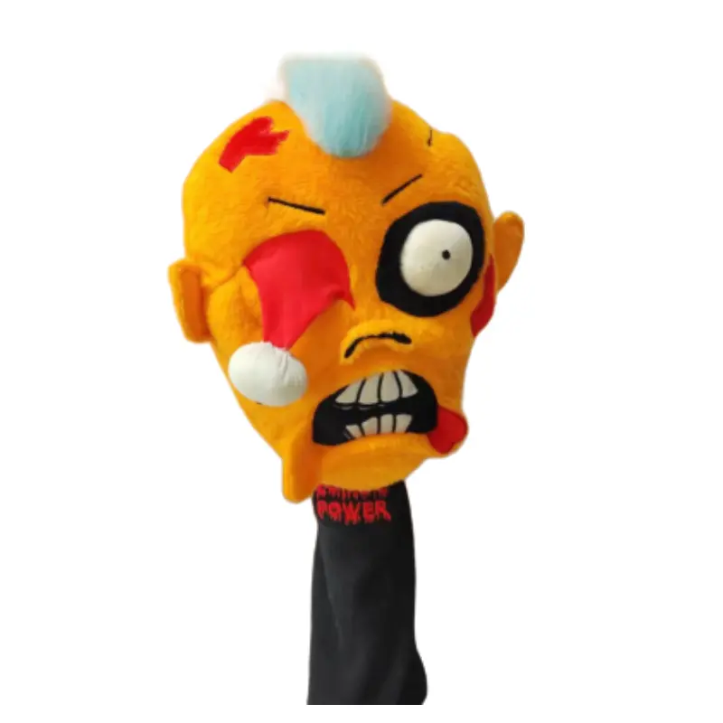 Top quality customized cute golf head covers for sale plush figure toy golf head covers