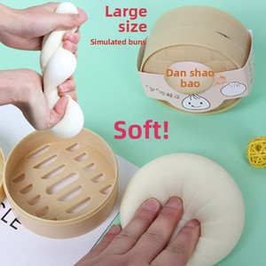 Juguete antiestrés de simulación de descompresión, panecillo relleno al vapor, con movimiento y sonido, popular en redes, en forma de cerdo asado, con bolsa pequeña tipo <span class=keywords><strong>jaula</strong></span>, de rebote lento - Product Image 4