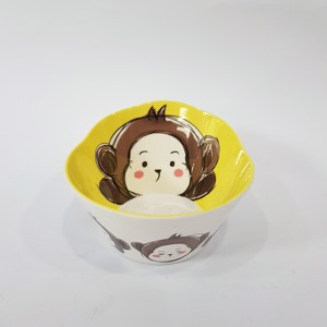Bebê Crianças Crianças Melamina <span class=keywords><strong>Bowl</strong></span> Cute <span class=keywords><strong>Monkey</strong></span> Cartoon Image Childrenware Máquina de lavar louça-Safe Hot Selling <span class=keywords><strong>Bowl</strong></span> Salad <span class=keywords><strong>Fruit</strong></span> Snack <span class=keywords><strong>Bowl</strong></span> - Product Image 5