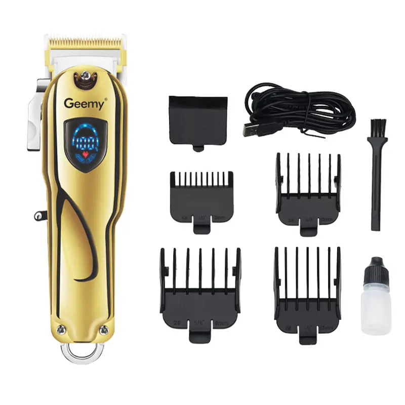 6567 Professional Rechargeable Haircut Adjustable Beared LCD Home Electric Hair Trimmer Clipper Saving Machine