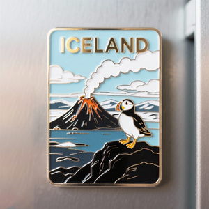 Imán de Refrigerador de Metal con Diseño Art Deco y Logotipo Personalizado, con Adhesivo de Recuerdo con Forma Personalizada para Decoración del Hogar y Regalos Turísticos - Product Image 5