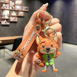 Porte-clés en PVC créatif Zootopia, figurines de lapins Nick et Judy, breloque de sac pour couple, cadeau anime pour occasions festives - Product Image 5