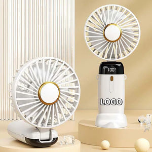 Mini ventilador portátil con carga USB, azul, con múltiples velocidades y gran potencia de viento, plegable, regalo para estudiantes - Product Image 1