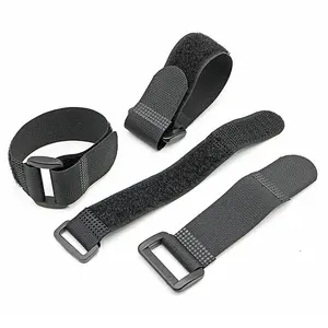 Adjustable haken und schleife straps mit elastischen haken und schleife verschluss band