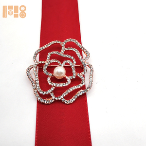 Diamante de imitación flor Rosa ropa decorativa vestido accesorios broche pera cuentas broches para <span class=keywords><strong>mujer</strong></span> joyería fina <span class=keywords><strong>boda</strong></span> - Product Image 5