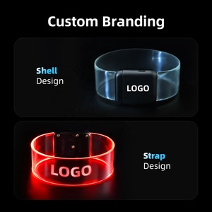 Bracelet LED magnétique en TPU, multicolore, clignotant, lumineux, pour fête, concert, logo personnalisé, vente en gros - Product Image 2