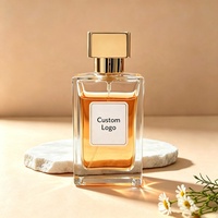 Botol Semprot Minyak Kaca Grosir Bentuk Persegi Panjang 30ml 50ml Botol Parfum Berkualitas Tinggi dengan Logo Custom