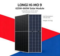 Panneaux solaires bifaciaux Longi HiMO9 LR7-72HYD à prix de gros, 625W 630W 640W 650W 660W, modules photovoltaïques pour la maison