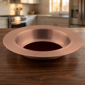 Plato de Ofrenda de Comunión de Acero Inoxidable con Acabado Cobre Atractivo, Bandeja de Servicio para Iglesia, Modelo 9252 de Mayur Exports - Product Image 3
