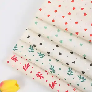 Organic 100% Cotton Poplin Printed Fabric Flowers for Sewing, Quilting, Dresses, T-shirts, and Clothing Textiles