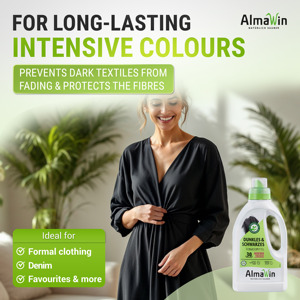 AlmaWin Custom 1 Brand Dark & Black Liquid Laundry <b>Detergent</b> 750ml 25 Loads With Verbena Scent Soap Nut Extract Organic Color - Product Image 4