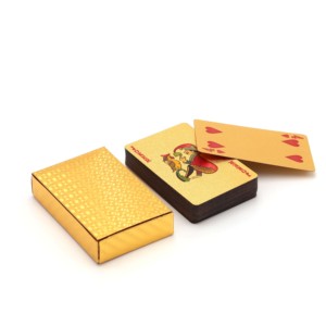 Suministro directo de fábrica Cubiertas de póquer duraderas chapadas en oro personalizadas de alta calidad <span class=keywords><strong>Póker</strong></span> de plástico - Product Image 4