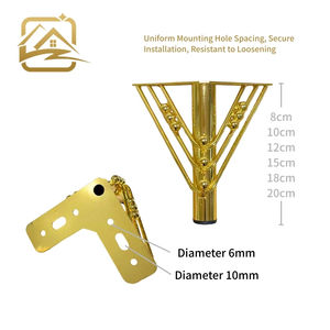 <b>sofa</b> leg factory Multiple heights gold wire leg with beads metal <b>sofa</b> legs iron furniture legs durable for <b>sofa</b> <b>bed</b> and cabinet - Product Image 3