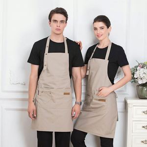 High Quality Reusable Cotton <b>Kitchen</b> <b>Apron</b> Washable & Durable European Style with 2 Pockets for Chef Waiter Hairdresser Use - Product Image 3