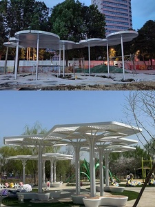 Gazebo Grande de Acero Inoxidable para Exteriores, Escultura Personalizada de Fábrica para Patios de Viviendas, Áreas Residenciales, Pasillos de Paisajes de Formas Irregulares - Product Image 2