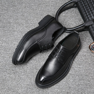 Zapatos de cuero artesanales de alta calidad y a la moda, zapatos de cuero cepillado estilo británico, zapatos de cuero para negocios, oficina y uso casual. - Product Image 2