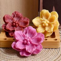 Moldes de silicona de flores para hacer velas, moldes de resina epoxi, suministros para hacer velas, moldes florales de resina UV para hornear