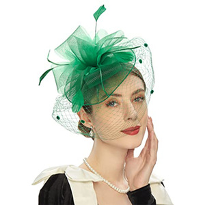 HZO-23019 Wholesale Fashion Design Party Women Church Fascinators Hats Sinamay <strong>Navy</strong> Red Church Fascinator <strong>Headbands</strong> - Product Image 6