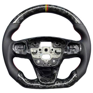 Pour les modèles <span class=keywords><strong>Ford</strong></span> ST 2020-2024, compatible avec Focus MK4 Active Fiesta <span class=keywords><strong>Puma</strong></span>, volant personnalisé élégant en fibre de carbone véritable avec chauffage - Product Image 2