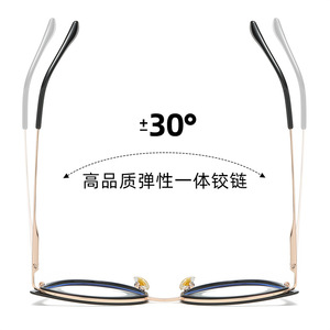 Montura de gafas estilo ojo de gato Cross Border, TR90, metal, montura completa, anti luz azul, gafas para computadora, para mujeres y hombres - Product Image 4
