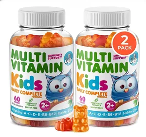 2024 มาใหม่เด็กMultivitamin Gummiesพร้อมโปรไบโอติกมังสวิรัติปลอดกลูเตนGMOอาหารเสริมวิตามินC D3 และสังกะสีGummies