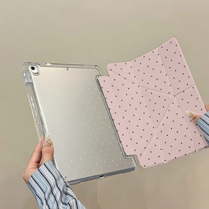 Étui pour tablette en acrylique à pois, plein écran, bord pliable, coque de protection complète pour iPad Pro 11 pouces 13 pouces - Product Image 4