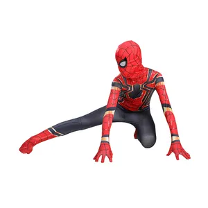 大人と子供ハロウィーンコスチュームスパイダーマンボディスーツスーツマイルアイアンスパイダーマン服遠く離れた家Gwin