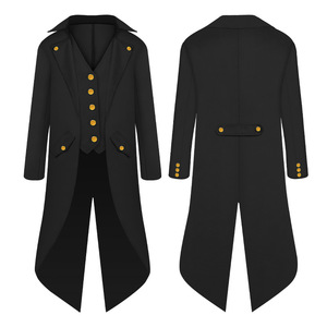 Uniforme de <span class=keywords><strong>Esmoquin</strong></span> Punk para Adultos, Abrigo Largo de Colores Sólidos, Estilo Retro, Año Nuevo, Película de TV - Product Image 6
