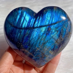Cristal de Labradorita en Forma de Corazón al por Mayor, Piedra Natural Pulida para Decoración del Hogar y Regalos Originales - Product Image 1