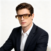 Lunettes de soleil rétro demi-cerclées rectangulaires en acétate polarisé, monture tendance avec verres transparents et protection UV pour hommes et femmes