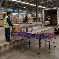 Ligne de convoyeur à rouleaux gravitaire optimisée pour l'espace industriel avec conception Dock-to-Stock pour solution de déchargement de conteneurs 3PL