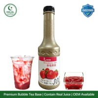 Jus Stroberi Halal Bersertifikat, Pulp, Puree, Selai, Sirup untuk Minuman Bubble Tea - Rasa Asli